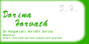 dorina horvath business card
